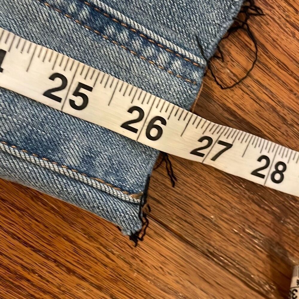 Express super high rise skinny seam front raw hem jeans 4 - Picture 4 of 12